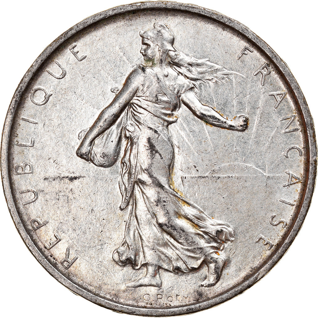 Moneda, Francia, Semeuse, 5 Francs, 1966, MBC+, Plata, KM:926, Gadoury:770
