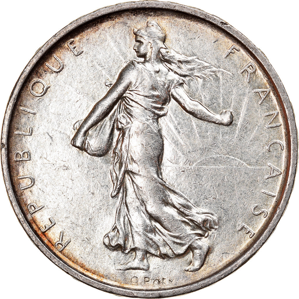 Moeda, França, Semeuse, 5 Francs, 1966, AU(55-58), Prata, KM:926, Gadoury:770
