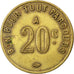 France, 20 Centimes, EF(40-45), Brass, Elie #C980.3b, 3.53