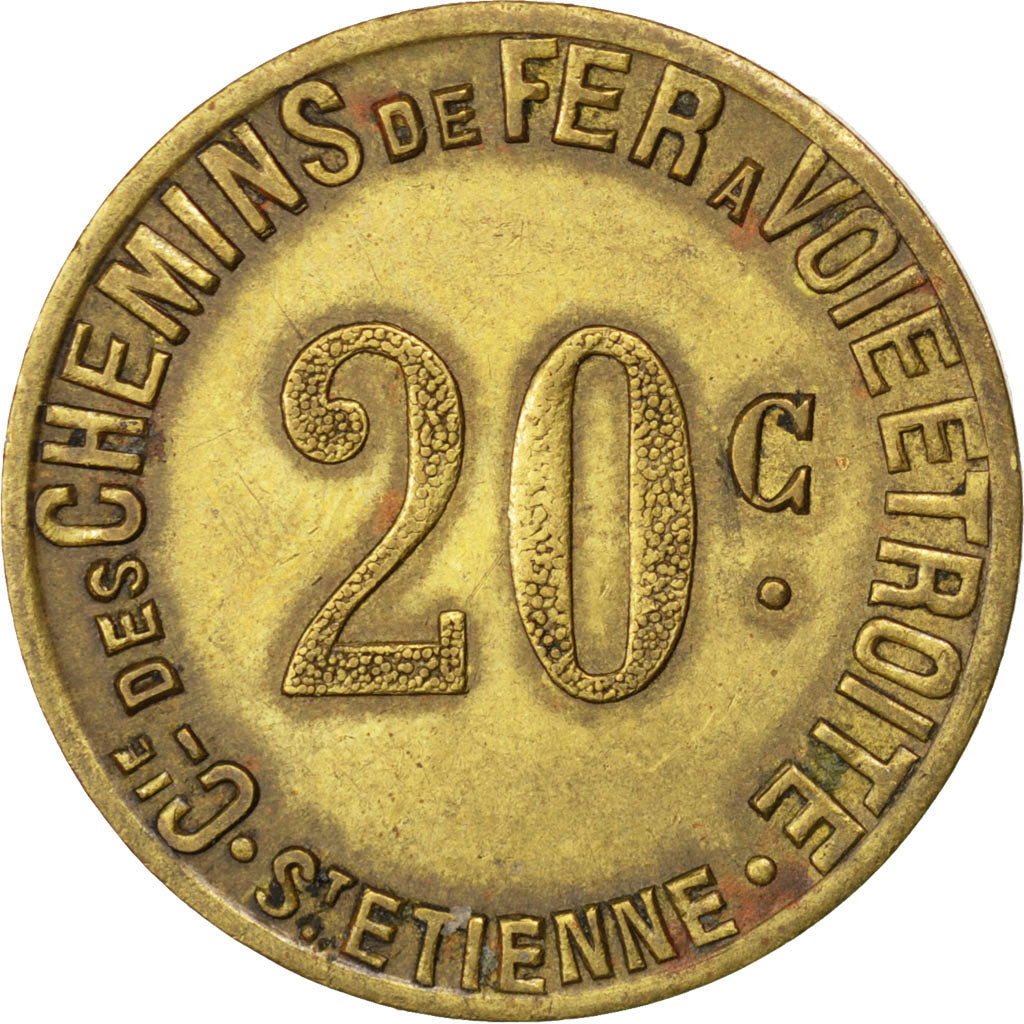 France, 20 Centimes, EF(40-45), Brass, Elie #C980.3b, 3.53