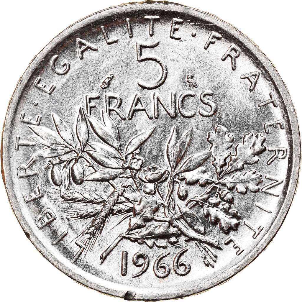 Monnaie, France, Semeuse, 5 Francs, 1966, SPL, Argent, Gadoury:770, KM:926