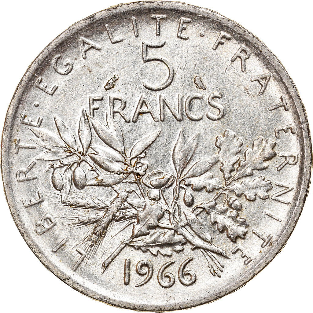 Coin, France, Semeuse, 5 Francs, 1966, MS(63), Silver, KM:926, Gadoury:770