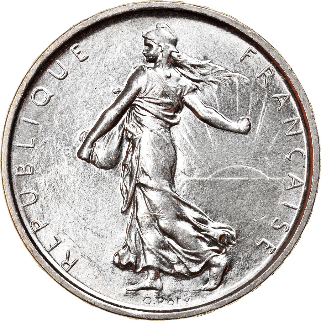 Munten, Frankrijk, Semeuse, 5 Francs, 1966, UNC-, Zilver, KM:926, Gadoury:770