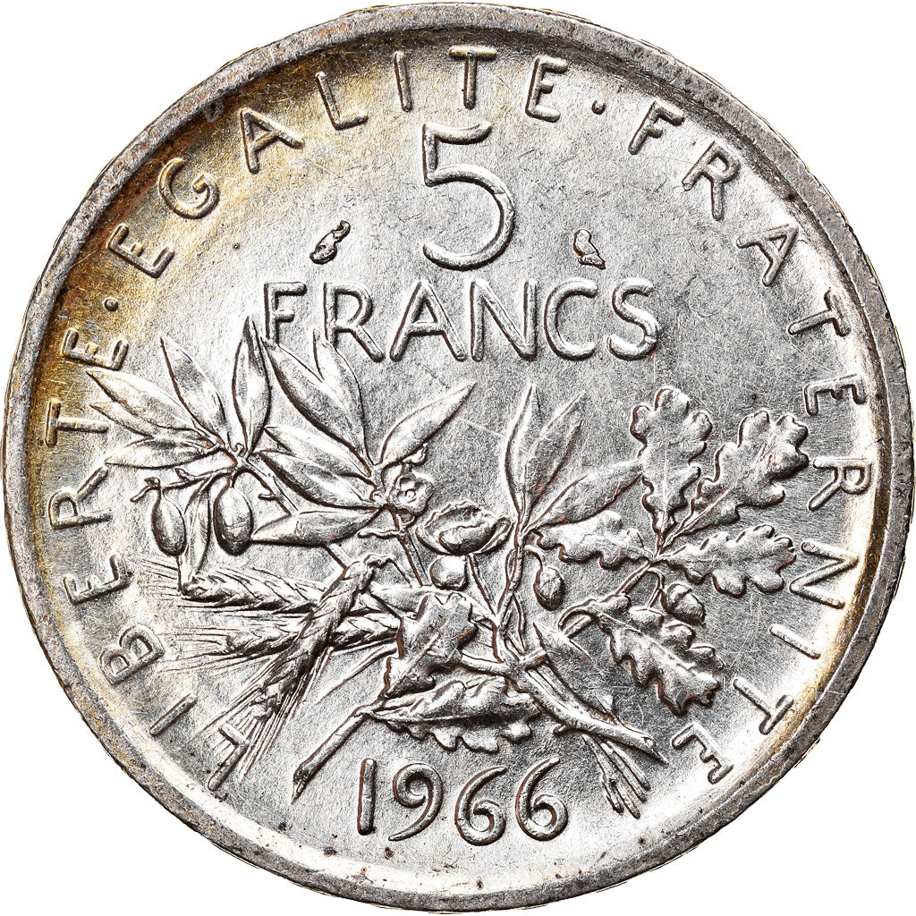 Monnaie, France, Semeuse, 5 Francs, 1966, SPL, Argent, Gadoury:770, KM:926
