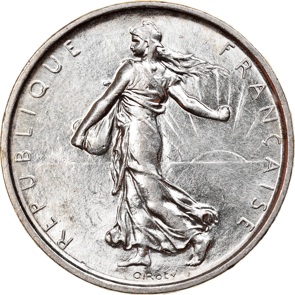 Munten, Frankrijk, Semeuse, 5 Francs, 1966, UNC-, Zilver, KM:926, Gadoury:770