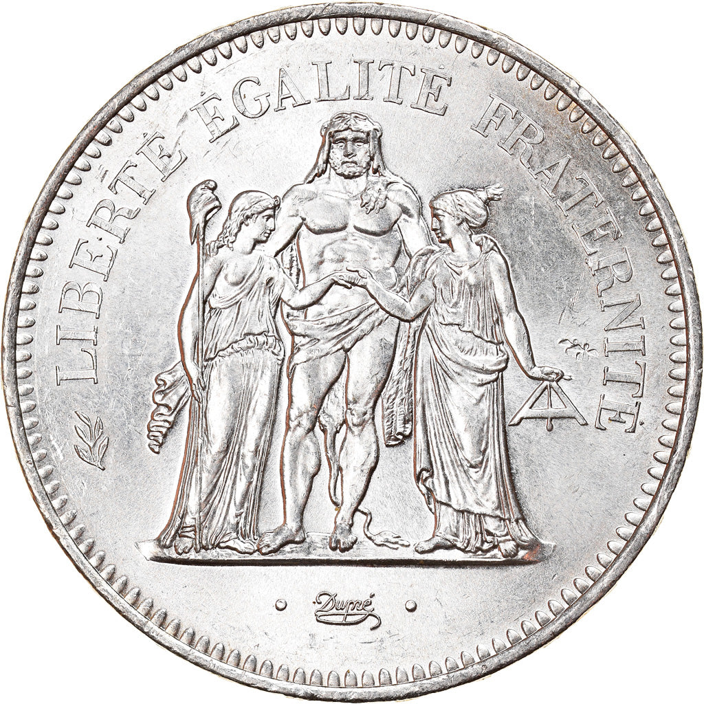 Moneta, Francia, Hercule, 50 Francs, 1977, Paris, SPL, Argento, KM:941.1