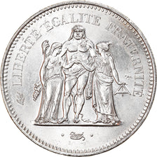 Moneta, Francia, Hercule, 50 Francs, 1977, Paris, SPL, Argento, KM:941.1