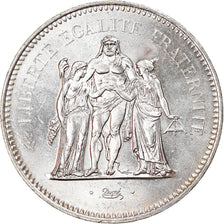 Coin, France, Hercule, 50 Francs, 1977, Paris, MS(63), Silver, KM:941.1