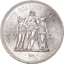 Coin, France, Hercule, 50 Francs, 1977, Paris, MS(63), Silver, KM:941.1