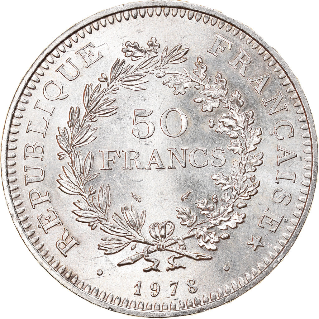 Moneta, Francia, Hercule, 50 Francs, 1978, Paris, SPL, Argento, KM:941.1