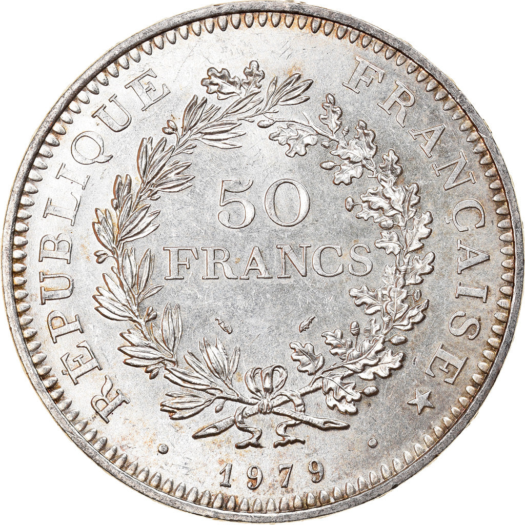 Münze, Frankreich, Hercule, 50 Francs, 1979, Paris, VZ+, Silber, KM:941.1