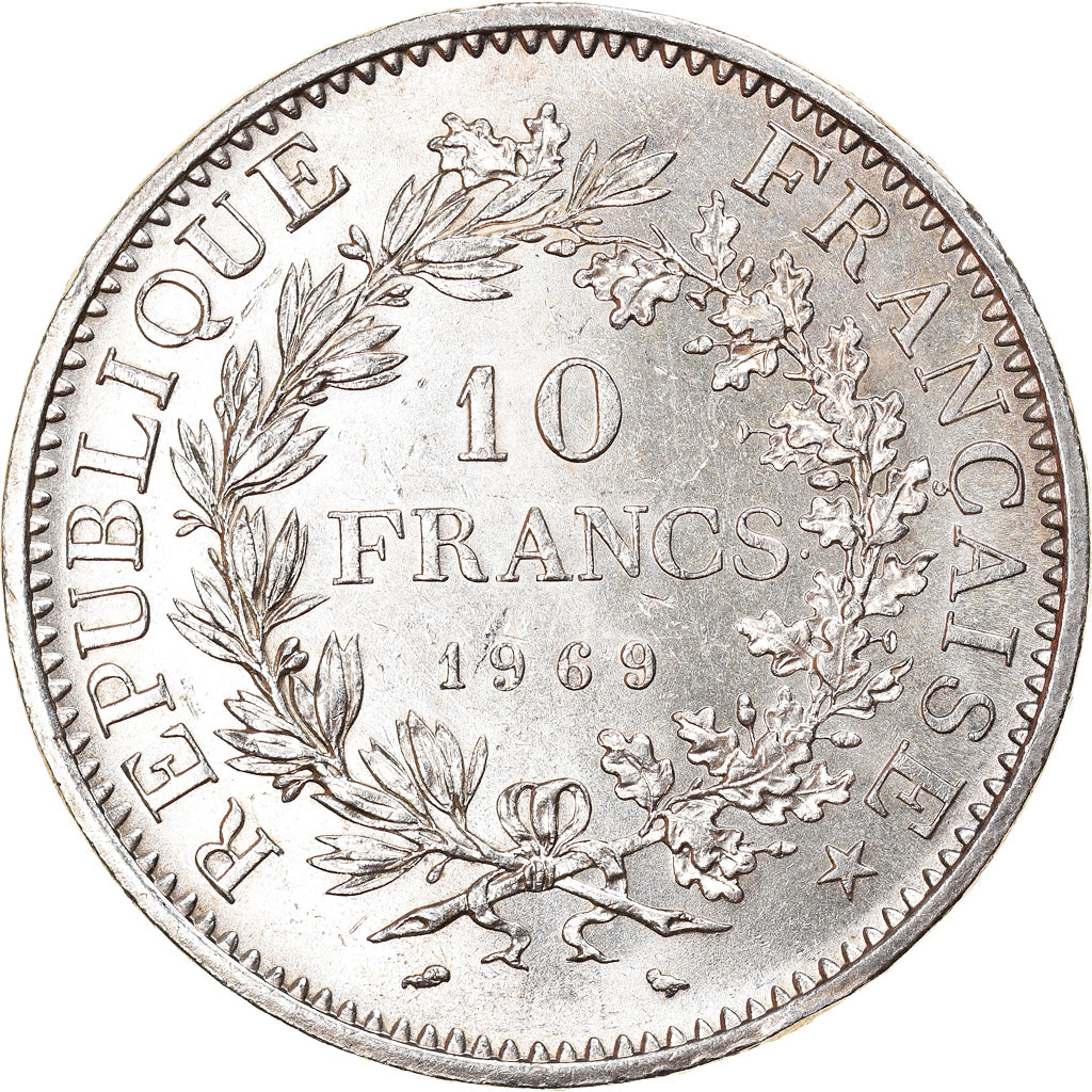 Moneta, Francia, Hercule, 10 Francs, 1969, Paris, SPL, Argento, KM:932
