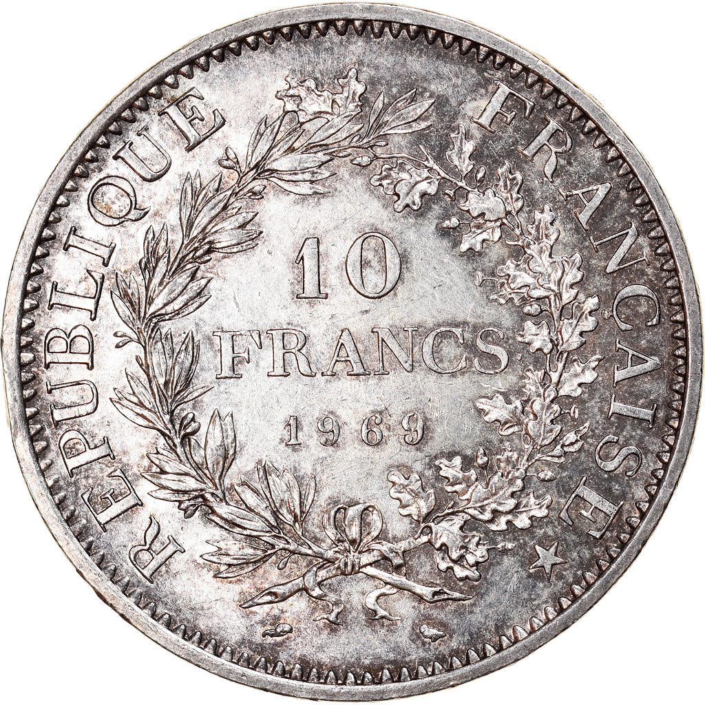 Moneta, Francia, Hercule, 10 Francs, 1969, Paris, SPL, Argento, KM:932