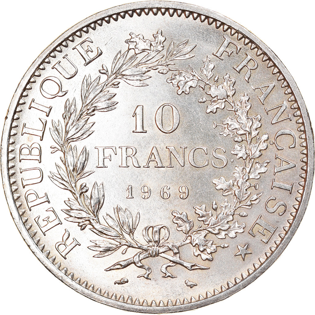 Moneta, Francia, Hercule, 10 Francs, 1969, Paris, SPL, Argento, KM:932
