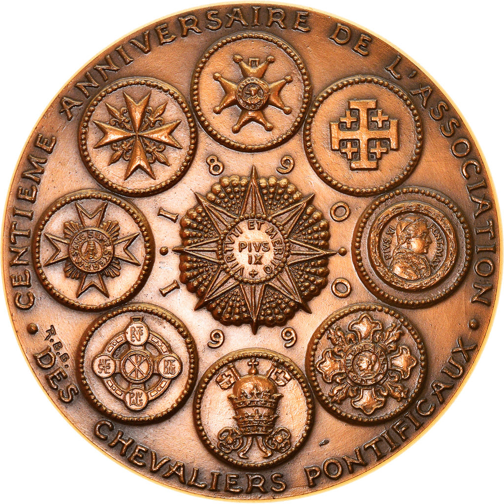 France, Medal, 100ème Anniversaire de l'Association des Chevaliers Pontificaux