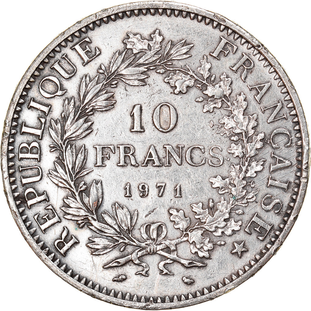 Münze, Frankreich, Hercule, 10 Francs, 1971, Paris, SS+, Silber, KM:932