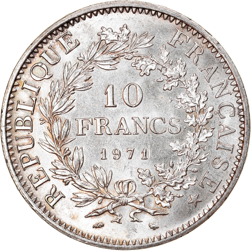 Moneta, Francia, Hercule, 10 Francs, 1971, Paris, SPL, Argento, KM:932