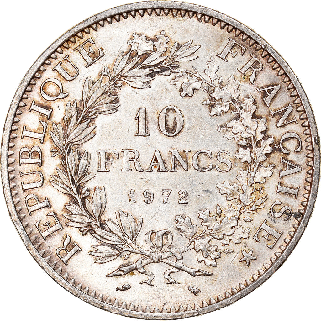 Moeda, França, Hercule, 10 Francs, 1972, Paris, AU(55-58), Prata, KM:932