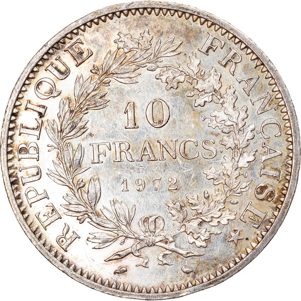Moeda, França, Hercule, 10 Francs, 1972, Paris, AU(55-58), Prata, KM:932