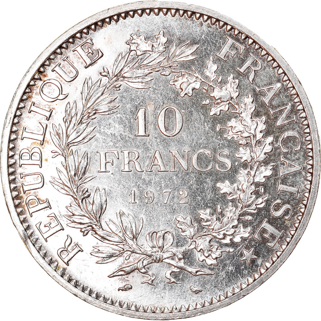 Coin, France, Hercule, 10 Francs, 1972, Paris, MS(60-62), Silver, KM:932