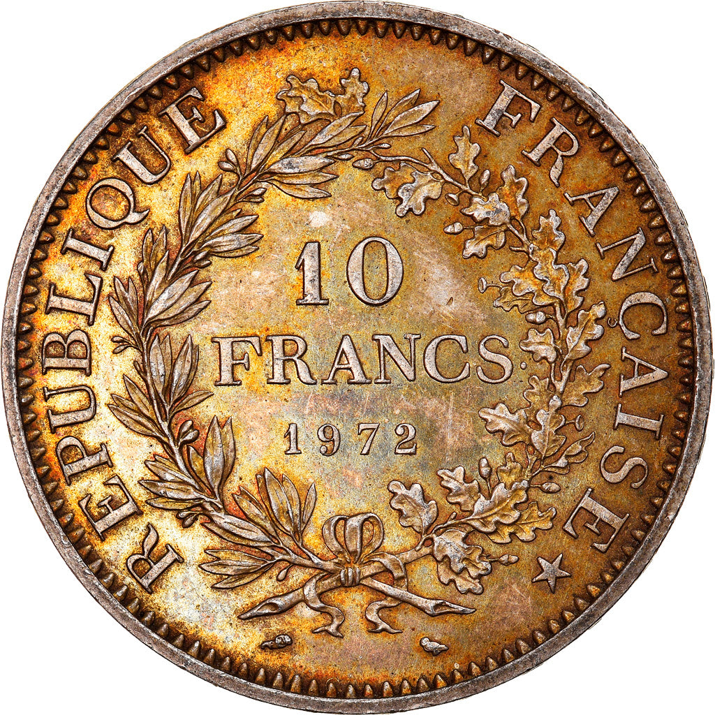 Münze, Frankreich, Hercule, 10 Francs, 1972, Paris, UNZ, Silber, KM:932