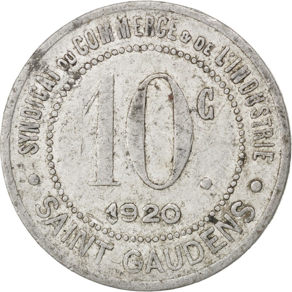 Saint-Gaudens, Syndicat du Commerce et de l'Industrie, 10 Centimes 1920, Elie...