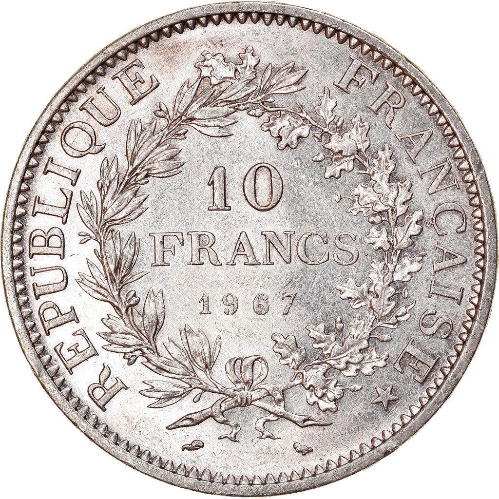 Coin, France, Hercule, 10 Francs, 1967, Paris, Avec accent, AU(55-58), Silver