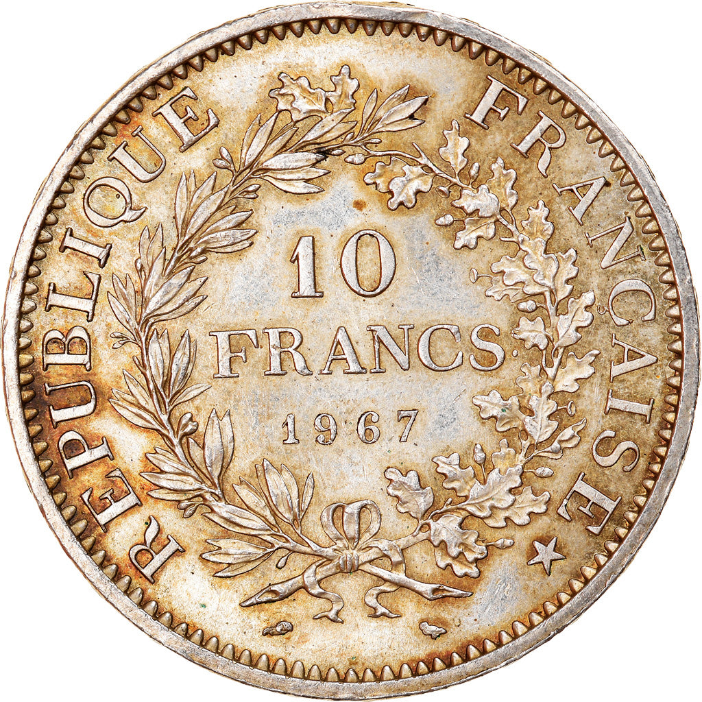 Moneta, Francia, Hercule, 10 Francs, 1967, Paris, Avec accent, SPL, Argento
