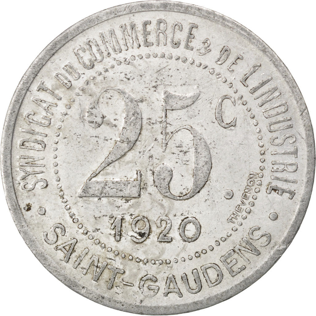 France, 25 Centimes, 1920, EF(40-45), Aluminium, Elie #10.3, 2.31