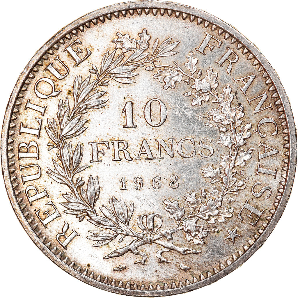 Moneta, Francia, Hercule, 10 Francs, 1968, Paris, SPL, Argento, KM:932