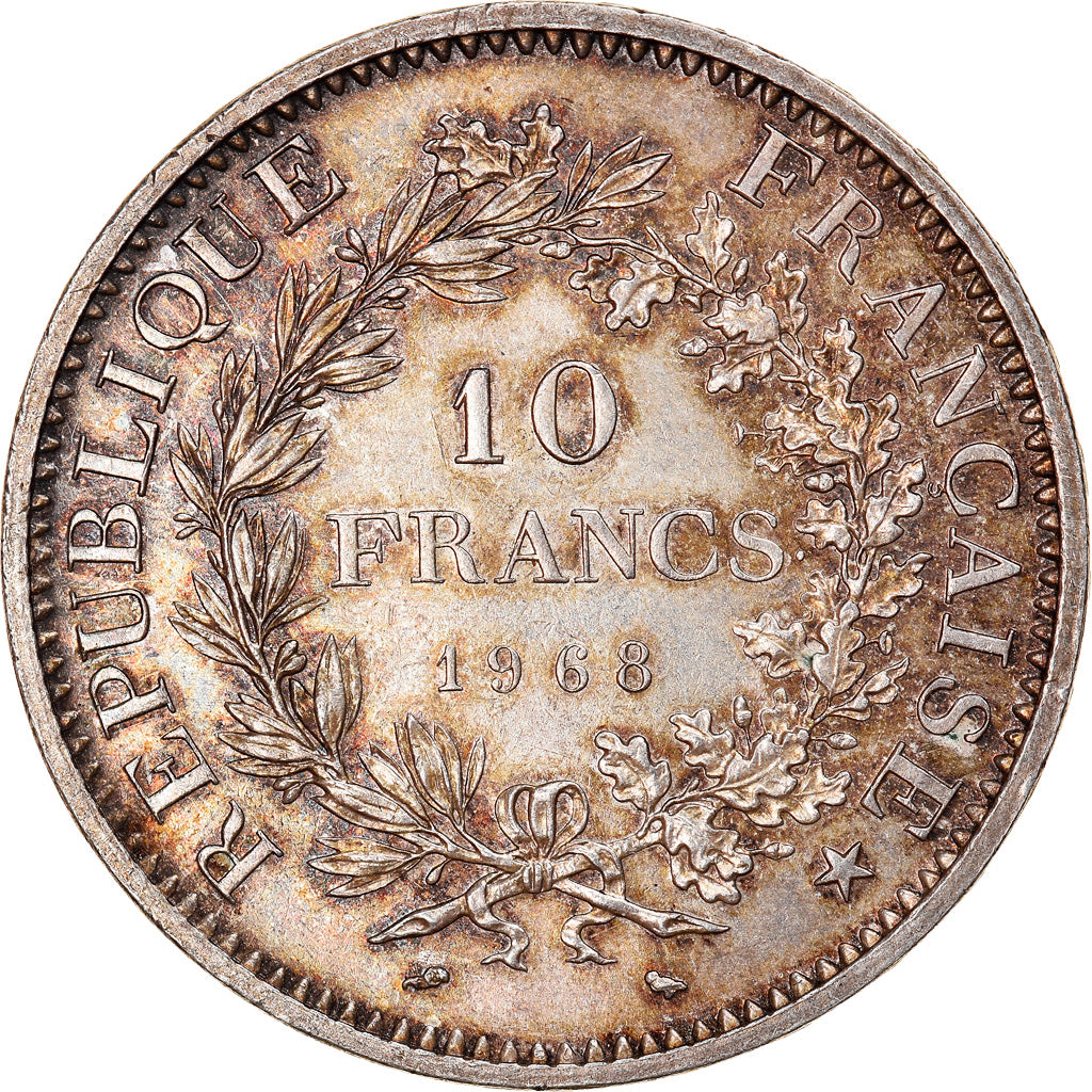 Moneta, Francia, Hercule, 10 Francs, 1968, Paris, SPL, Argento, KM:932