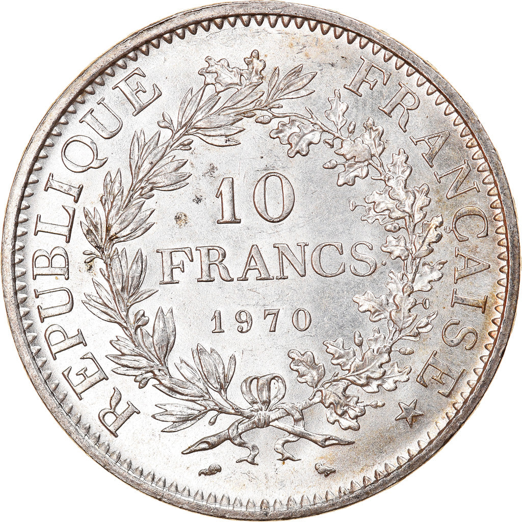 Coin, France, Hercule, 10 Francs, 1970, Paris, MS(63), Silver, KM:932