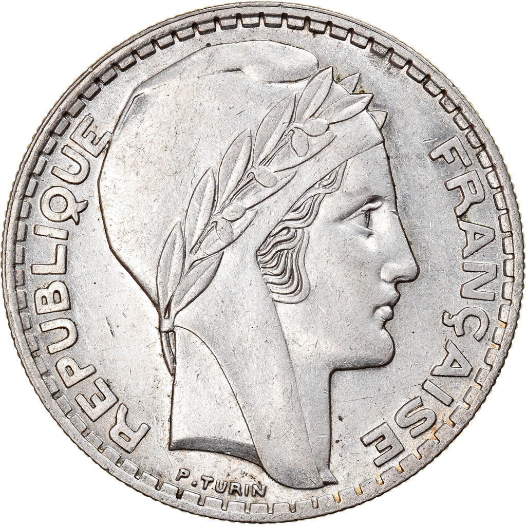Munten, Frankrijk, Turin, 20 Francs, 1937, Paris, ZF+, Zilver, KM:879