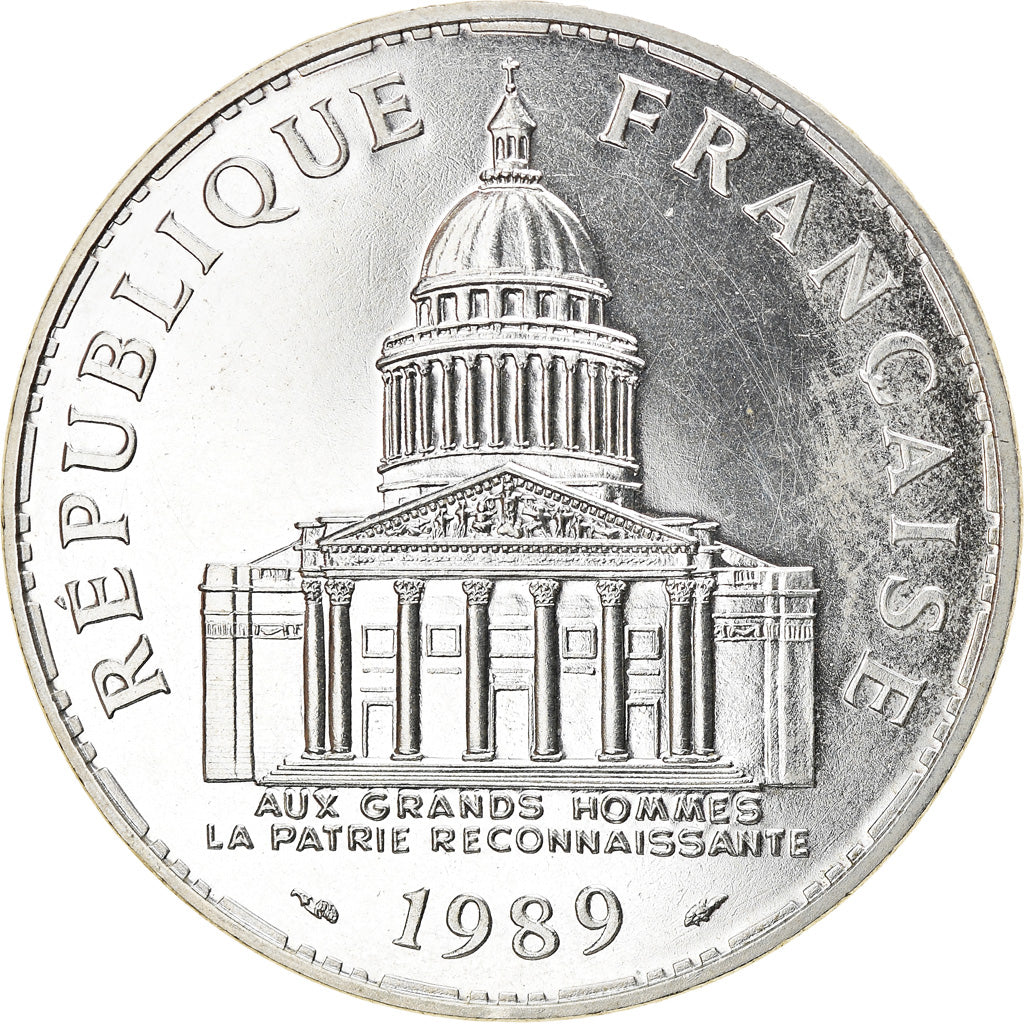 Münze, Frankreich, Panthéon, 100 Francs, 1989, Paris, UNZ, Silber, KM:951.1