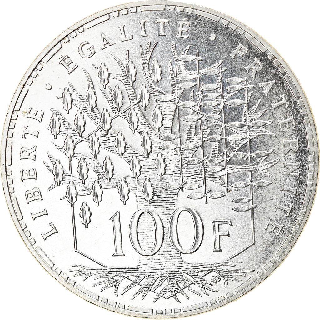 Münze, Frankreich, Panthéon, 100 Francs, 1989, Paris, UNZ, Silber, KM:951.1