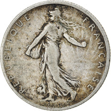 Moneta, Francia, Semeuse, 2 Francs, 1900, Paris, MB+, Argento, KM:845.1