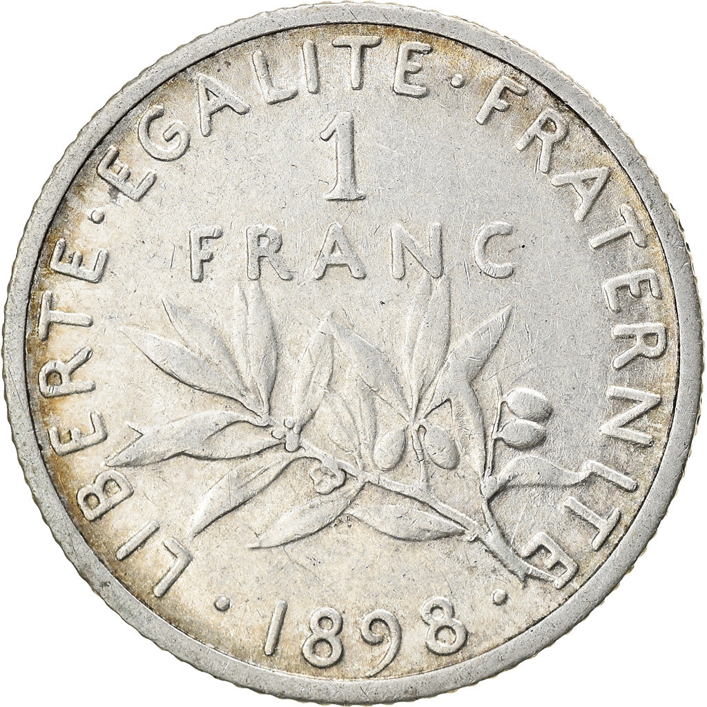 Monnaie, France, Semeuse, Franc, 1898, Paris, TB+, Argent, Gadoury:467, KM:844.1