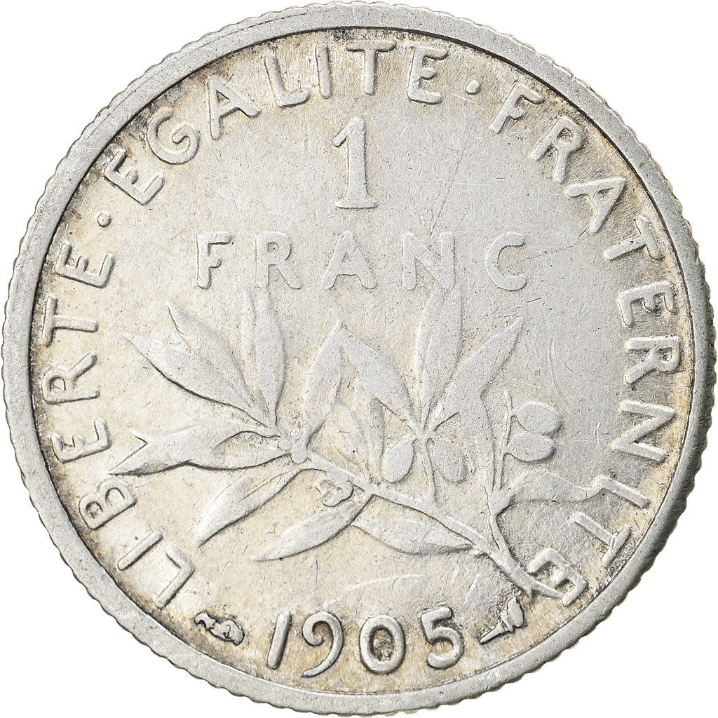 Munten, Frankrijk, Semeuse, Franc, 1905, Paris, ZF, Zilver, KM:844.1