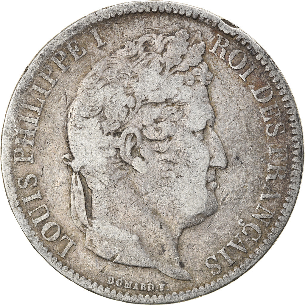 Coin, France, Louis-Philippe, 5 Francs, 1831, Lyon, VF(20-25), Silver, KM:744.2