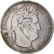 Monnaie, France, Louis-Philippe, 5 Francs, 1835, Lyon, TB, Argent, Gadoury:678