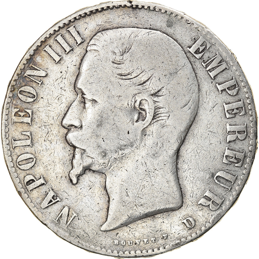 Monnaie, France, Napoleon III, Napoléon III, 5 Francs, 1856, Lyon, TB, Argent