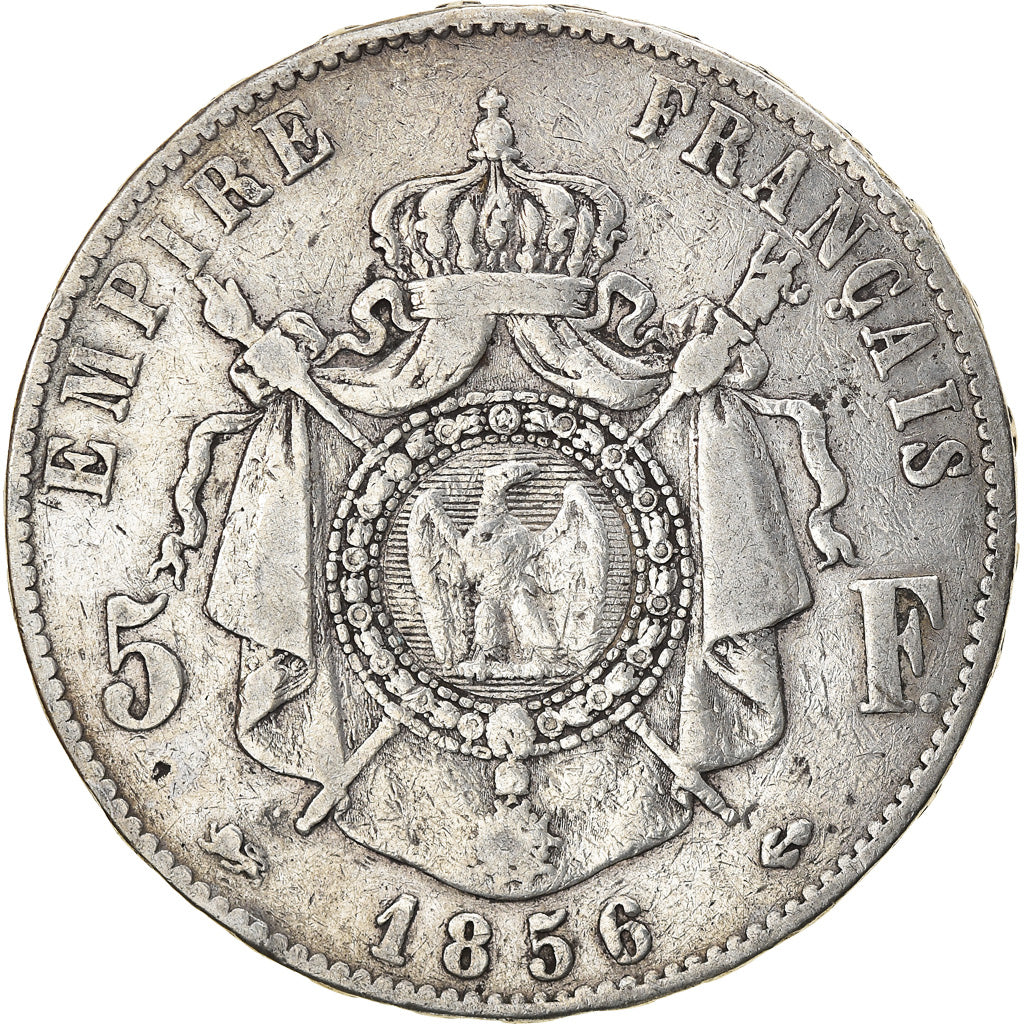 Monnaie, France, Napoleon III, Napoléon III, 5 Francs, 1856, Lyon, TB, Argent
