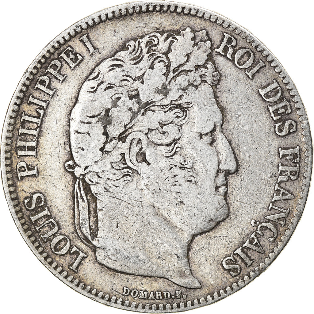 Münze, Frankreich, Louis-Philippe, 5 Francs, 1833, La Rochelle, S+, Silber