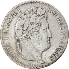 Coin, France, Louis-Philippe, 5 Francs, 1834, La Rochelle, VF(20-25), Silver