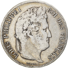 Coin, France, Louis-Philippe, 5 Francs, 1834, La Rochelle, VF(20-25), Silver