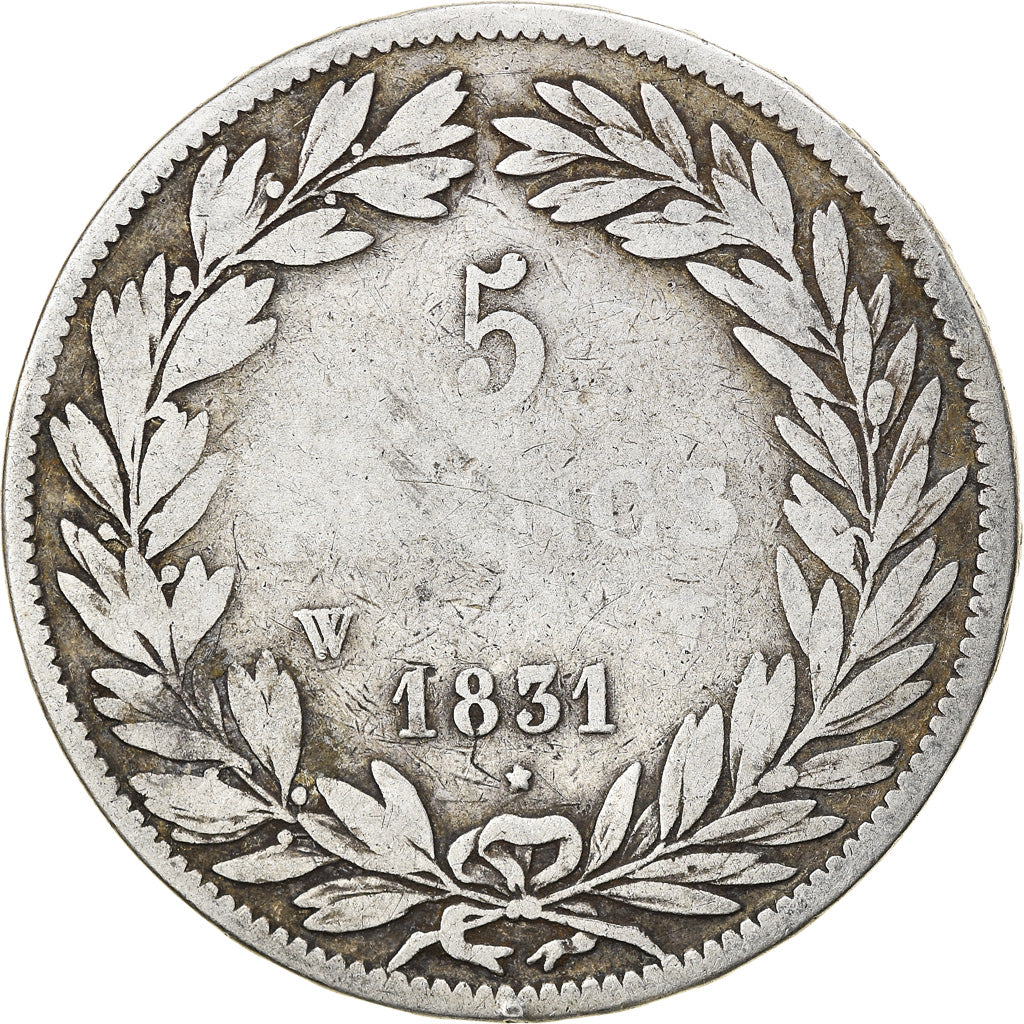 Monnaie, France, Louis-Philippe, 5 Francs, 1831, Lille, TB, Argent