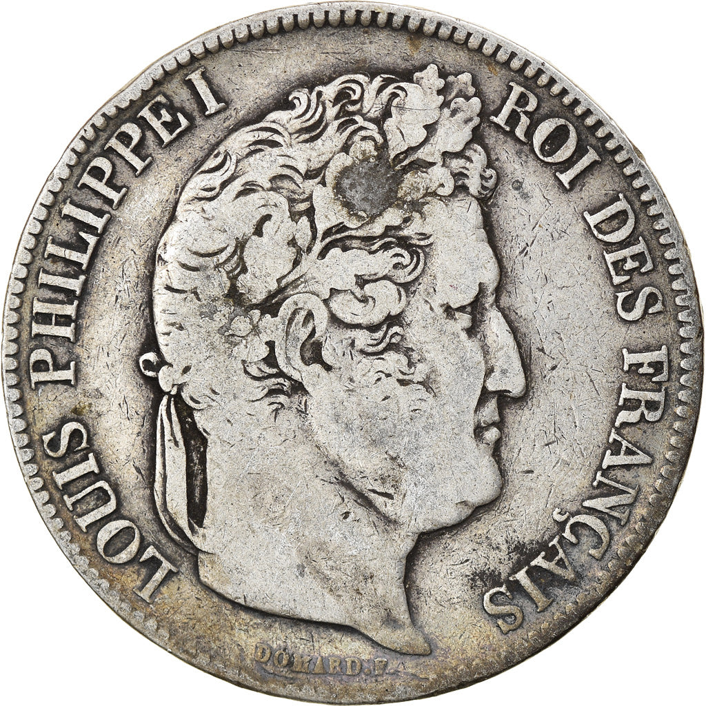 Coin, France, Louis-Philippe, 5 Francs, 1832, Lille, VF(20-25), Silver
