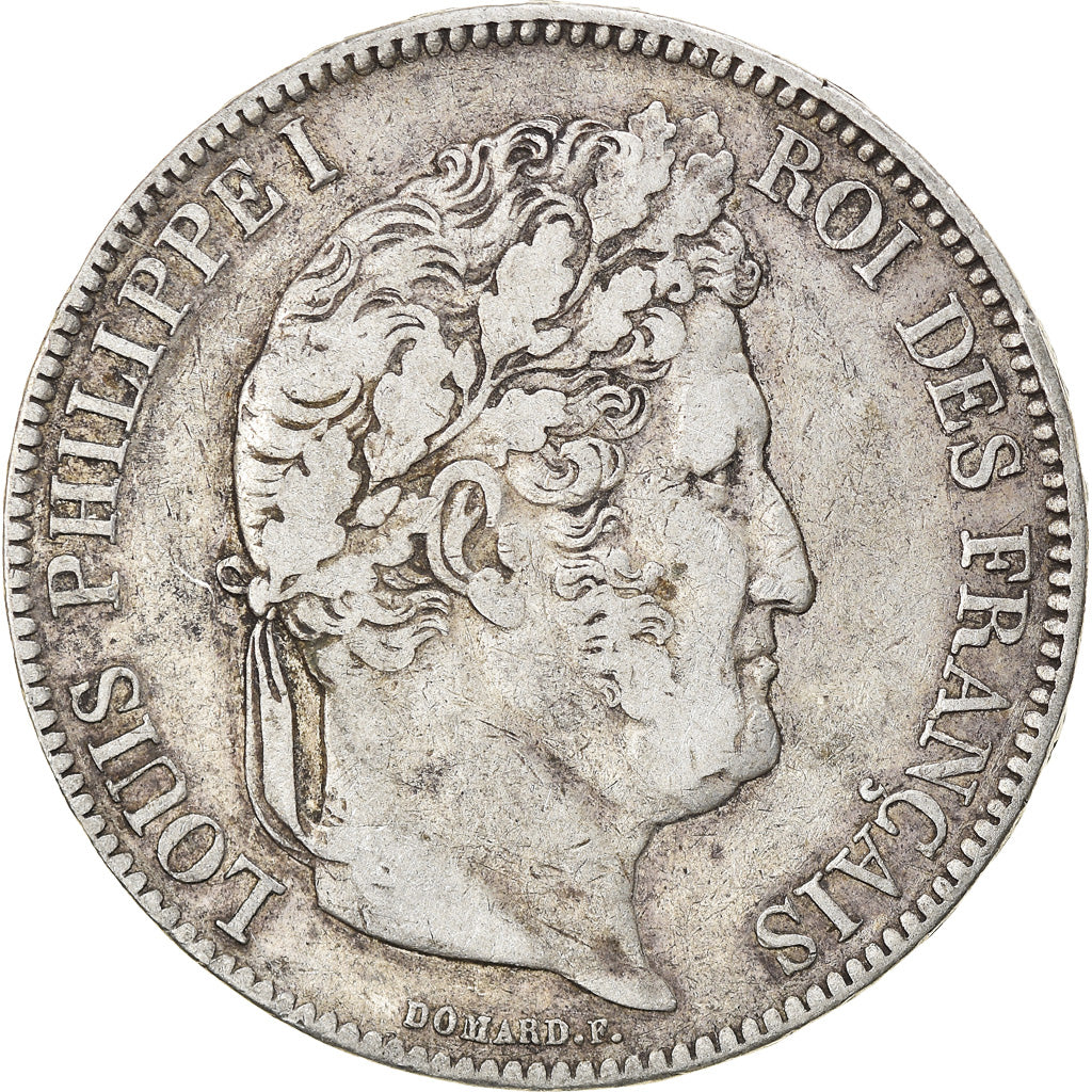 Moneta, Francia, Louis-Philippe, 5 Francs, 1832, Lille, MB+, Argento, KM:749.13