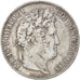 Moneta, Francia, Louis-Philippe, 5 Francs, 1832, Lille, MB+, Argento, KM:749.13