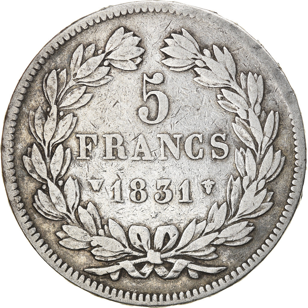 Münze, Frankreich, Louis-Philippe, 5 Francs, 1831, Lille, S, Silber, KM:745.13
